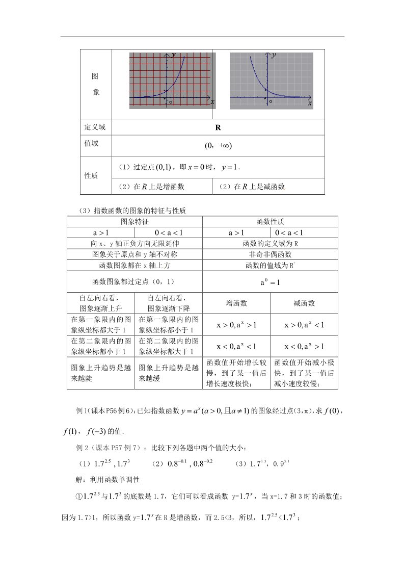 高中数学必修一2.1.2指数函数（1）教案 新人教版必修1第3页