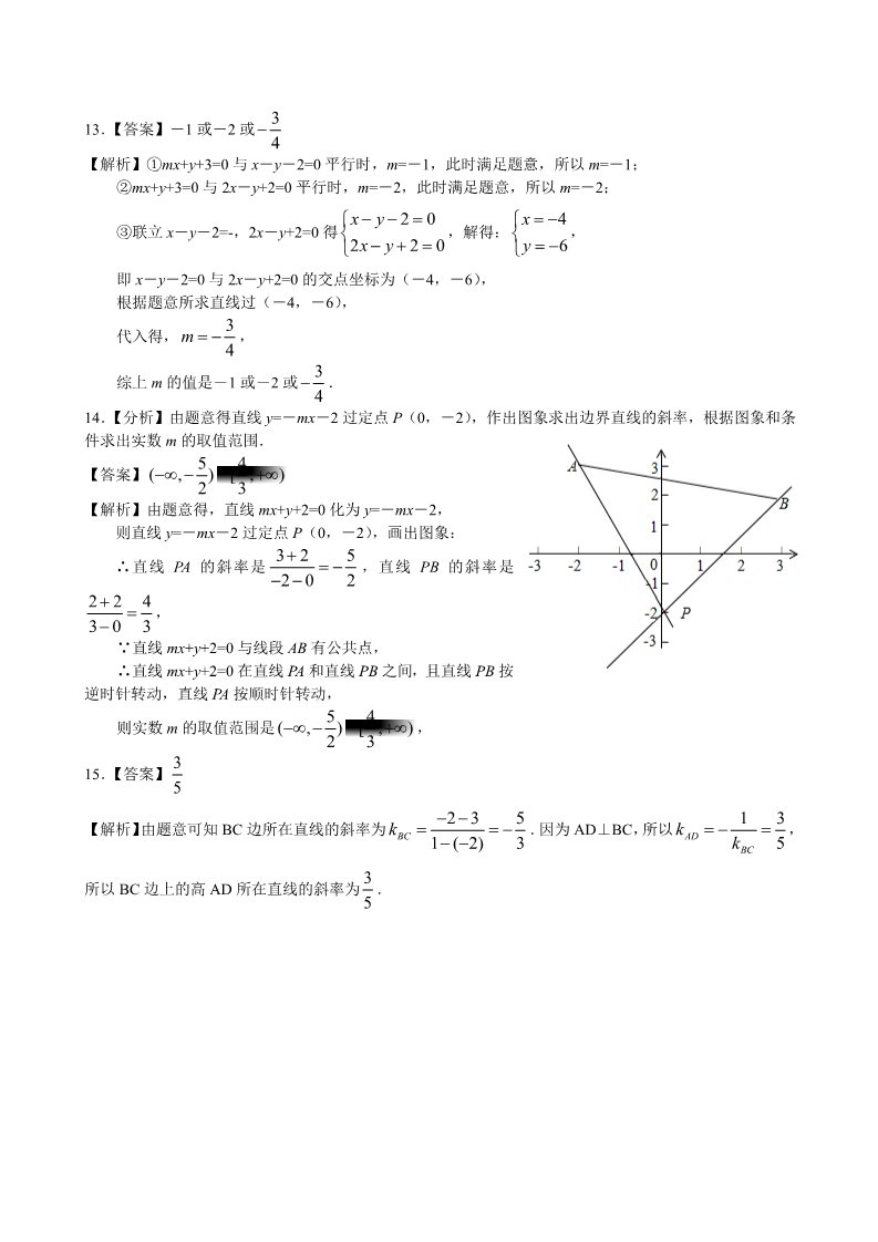 高中数学 必修二巩固练习_直线的倾斜角与斜率_基础第4页