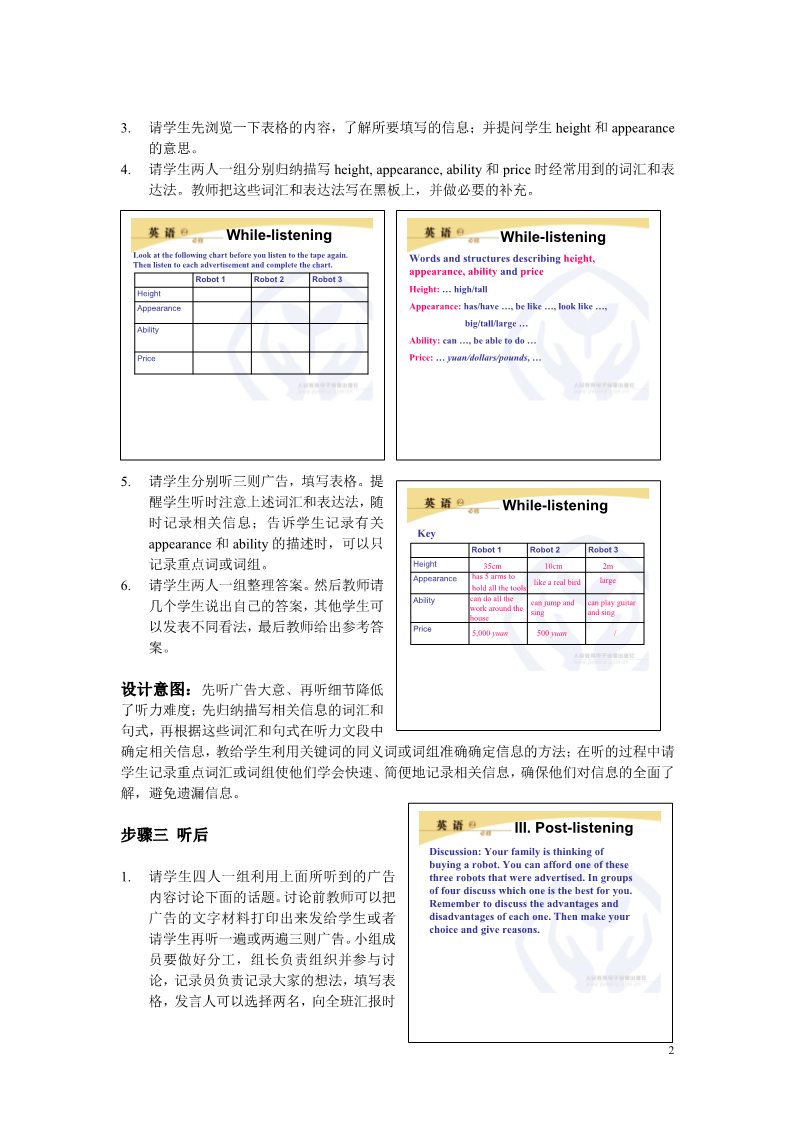 高中英语必修二（人教版）Listening and talking第2页