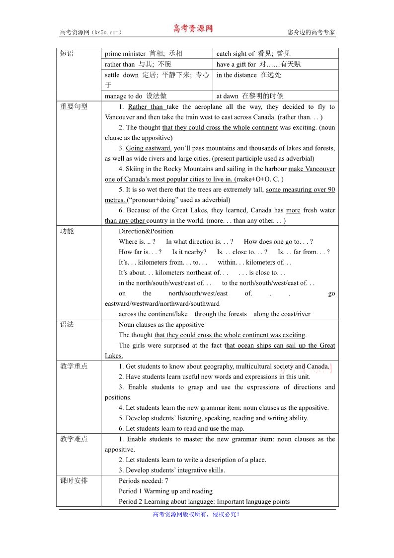 高中英语必修三（人教版）中英语人教版必修3教案：Unit 5 Period 1　Warming up and reading 第2页