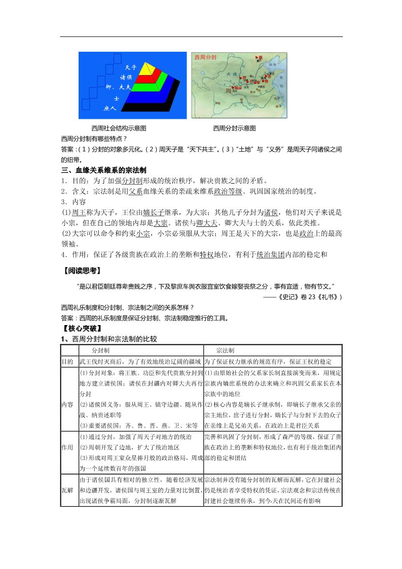 高中历史必修一2015版人教版必修一 第一单元 古代中国的政治制度第3页