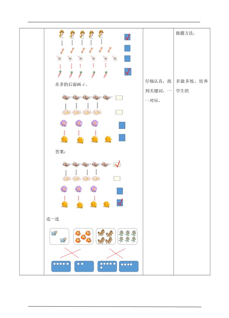 一年级上册数学(人教版）1.1 数一数 比多少 教学设计第4页