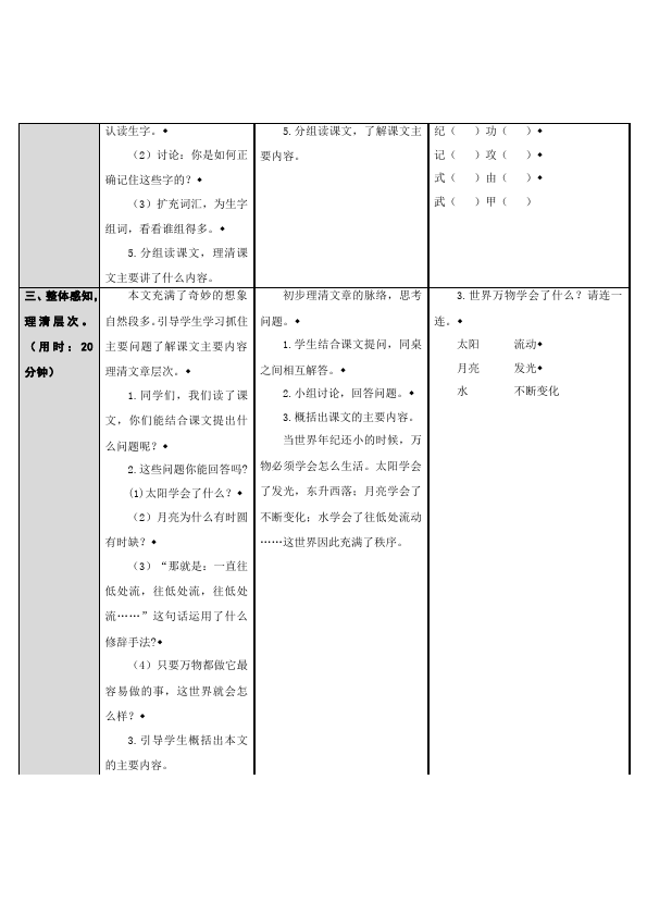 二年级下册语文原创《24.当世界年纪还小的时候》教学设计教案第2页