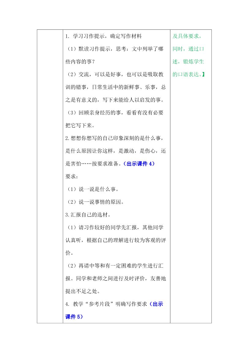 四年级上册语文（部编版）第五单元《习作：生活万花筒》教案第4页