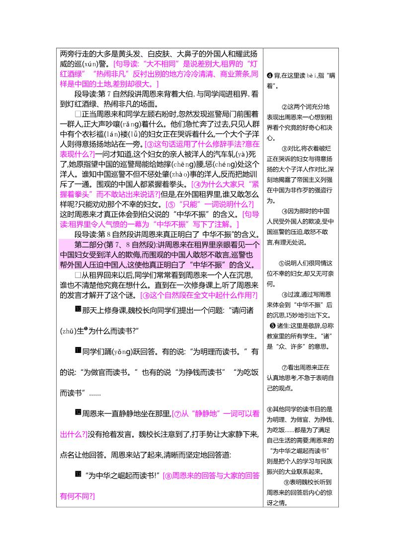 四年级上册语文（人教版）25为中华之崛起而读书 教案第2页