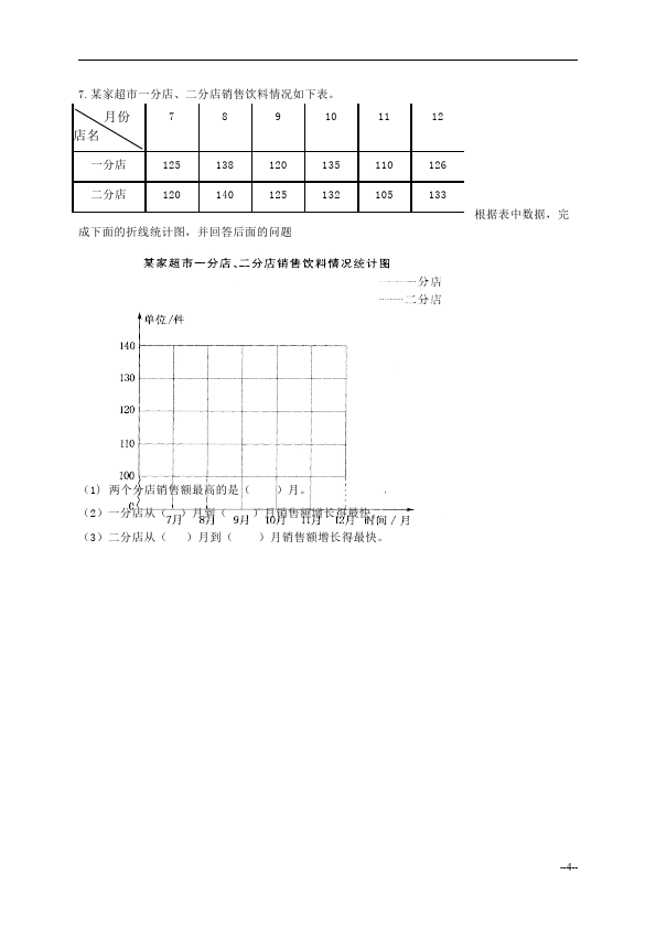 五年级下册数学（人教版）数学期末考试复习家庭作业练习题第4页