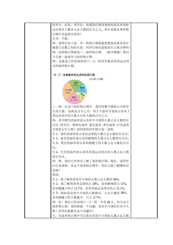 六年级上册数学（人教版）数学《第七单元:扇形统计图》教案教学设计20第2页