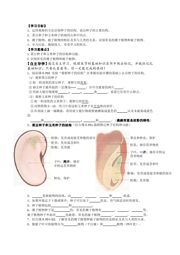 初一上册生物《第一章:生物圈中有哪些绿色植物》教案教学设计第3页