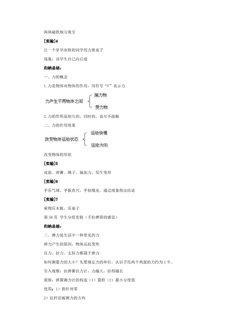 初一下册科学（教科版）新浙教版七年级科学公开课3.2力的存在教案第2页