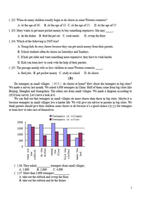 初二下册英语GFI新目标英语《Unit3》测试题第3页