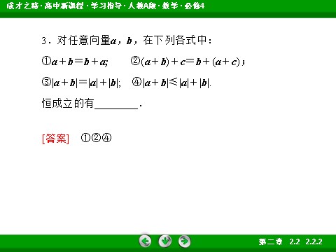 高中数学必修四2-2-2 向量减法运算及其几何意义第9页