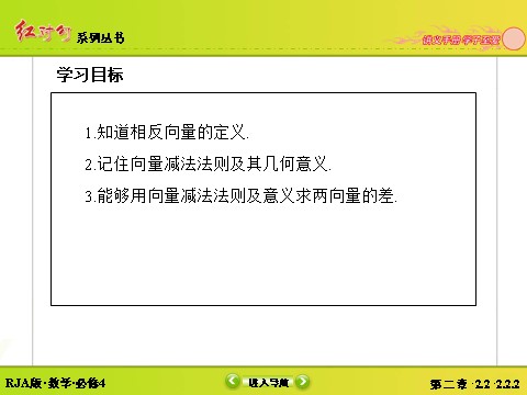 高中数学必修四2-2-2向量减法运算及其几何意义 第4页