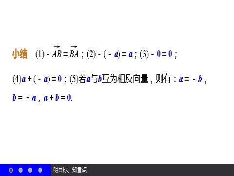 高中数学必修四2.2.2 向量减法运算及其几何意义 第9页