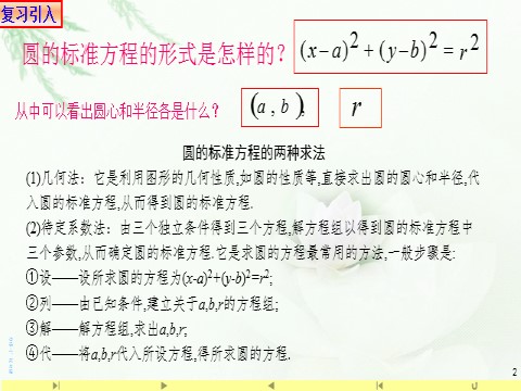 高中数学新A版选修一册2.4  圆的方程 (8)第2页