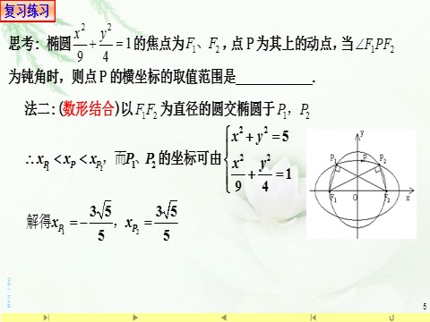 高中数学新A版选修一册3.1  椭圆 (10)第5页