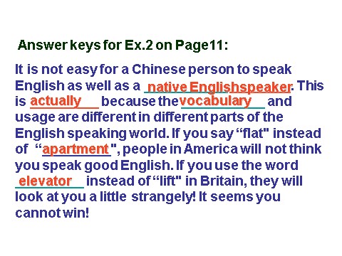 高中英语必修一（人教版）Unit 2 English Around the World-period 3 Learning about language课件第5页
