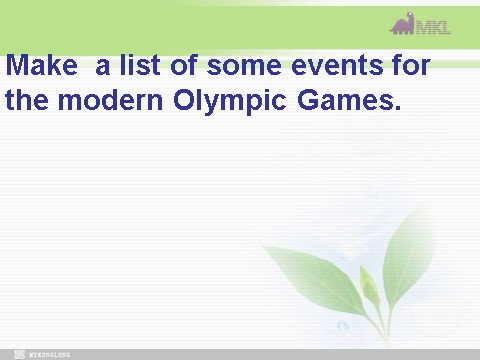 高中英语必修二（人教版）必修二 2.3《Unit 2 《The Olympic Games》第10页