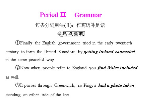 高中英语必修五（人教版）unit 2 period ⅱ grammar 第1页
