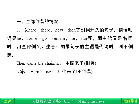 高中英语必修五（人教版）Unit 4 Making the news Section Ⅳ Grammar & Writing第3页