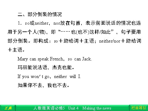 高中英语必修五（人教版）Unit 4 Making the news Section Ⅳ Grammar & Writing第6页