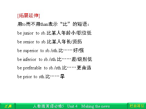 高中英语必修五（人教版）Unit 4 Making the news Section Ⅲ Learning about Language & Using Language第5页