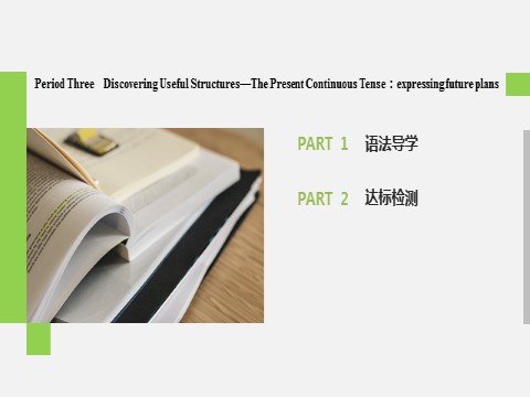 高中英语新版一册Unit 2 Period Three　Discovering Useful Structures—The Present Continuous Tense：expressing future plans第2页