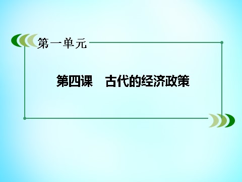 高中历史必修二高中历史 第一单元 第4课 古代的经济政策课件 新人教版必修2第3页