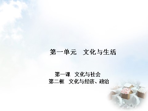 高中政治必修三1.2 文化与经济、政治课件 新人教版必修3（同步精品课堂）2015-2016学年高中政治 专题第1页