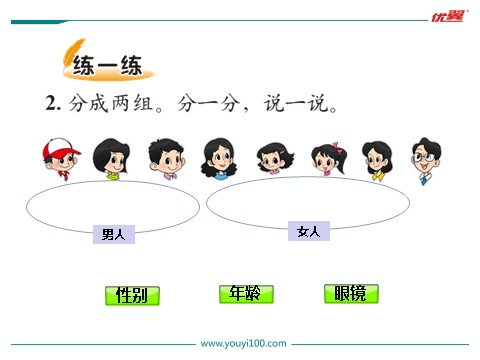 一年级上册数学(北师大版）第2课时 一起来分类第6页