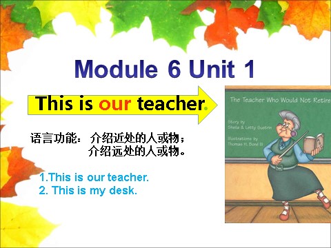 一年级上册英语（外研一起点）Module 5 Unit 1 This is our teacher 课件3第1页