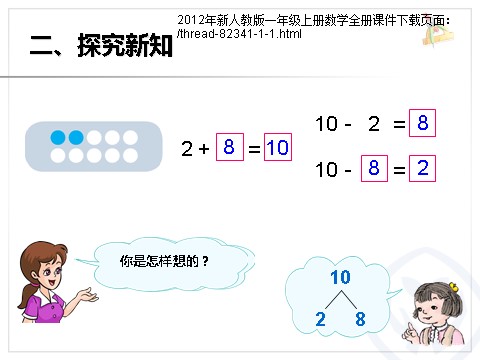 一年级上册数学(人教版）10的加减法第4页