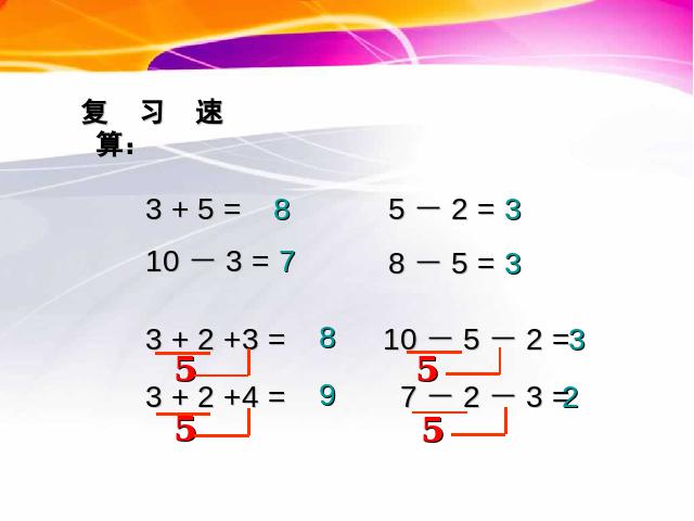 一年级上册数学(人教版）数学《6~10加减混合》()第3页