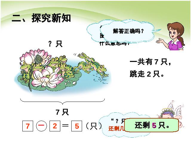 一年级上册数学(人教版）数学第五单元:解决问题（减法）教研课第4页