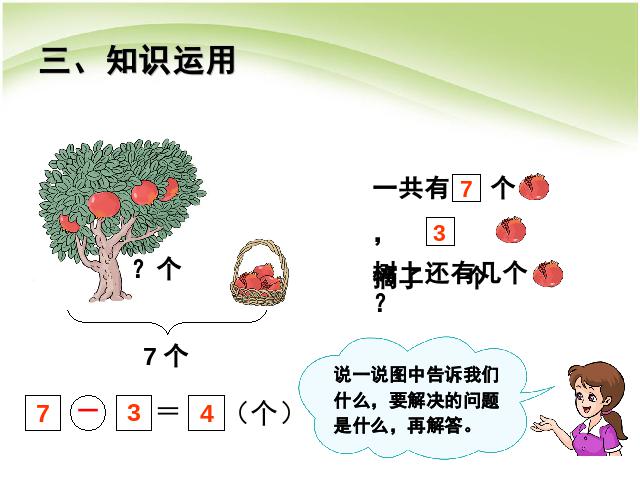 一年级上册数学(人教版）数学第五单元:解决问题（减法）教研课第6页