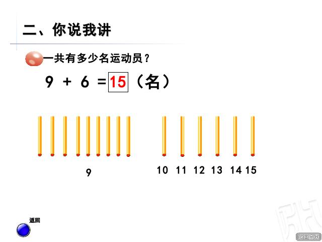 一年级上册数学(人教版）数学《9加几》()第6页