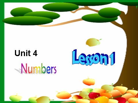 一年级上册英语（SL版）Unit 4 Numbers Lesson 1 课件2第1页