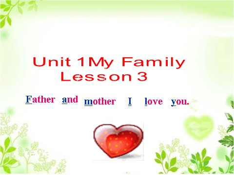二年级上册英语（SL版）Unit 1 My Family Lesson 3 课件3第1页
