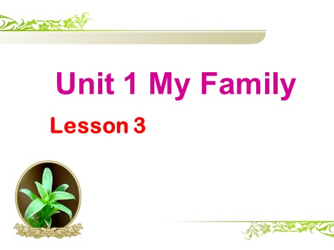 二年级上册英语（SL版）Unit 1 My Family Lesson 3 课件2第1页