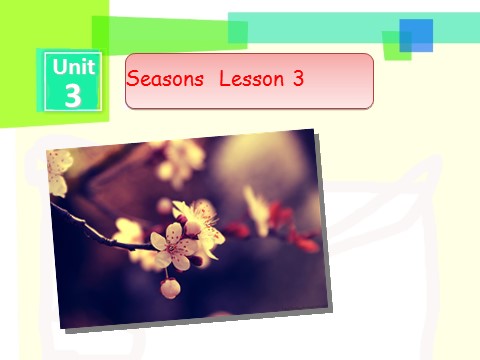 二年级下册英语（SL版）Unit 3 Seasons Lesson 3 课件 2第1页