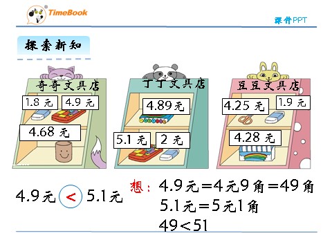 三年级上册数学(北师大版）8.2 货比三家第9页