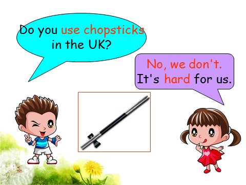 三年级上册英语（外研一起点）Module 1 Unit 1 Do you use chopsticks in the UK第8页