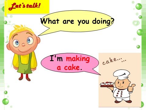 三年级上册英语（外研一起点）Module 2 Unit 1 We're making a cake 课件第5页
