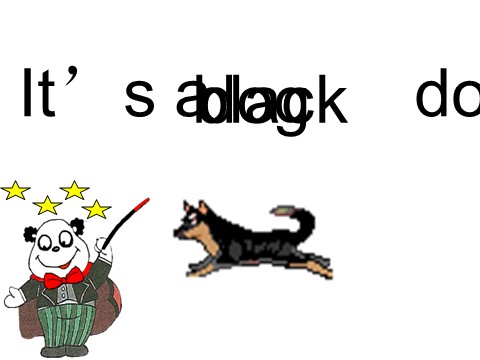 三年级上册英语（外研三起点）Module 4Unit 2 It's a black dog.》PPT课件 (4)外研三年级起点三年级上册《第4页