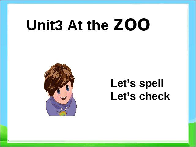 三年级下册英语(PEP版)新版pep《Unit3 At the zoo let's check》第1页
