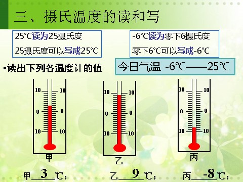 三年级下册科学（教科版）科学3.1温度和温度计ppt教学课件第7页