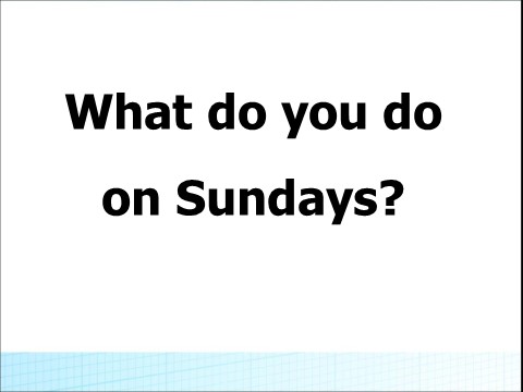 三年级下册英语（外研版三起点）What do you do on Sundaysppt课件第1页