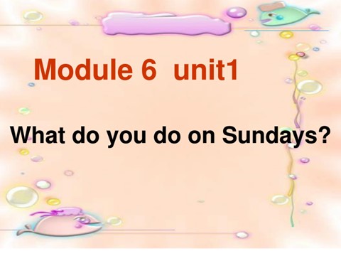 三年级下册英语（外研版三起点）外研版英语Module6 Unit1 What do you do on Sundaysppt课件第1页