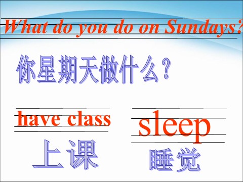 三年级下册英语（外研版三起点）教研课Module6 Unit1 What do you do on Sundaysppt课件第8页