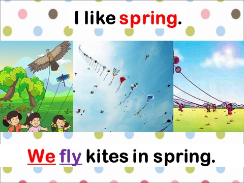 三年级下册英语（外研版三起点）优质课We fly kites in springppt课件第3页