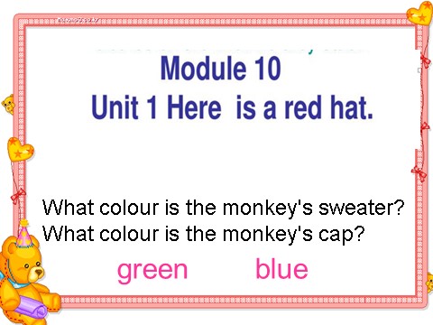 三年级下册英语（外研版三起点）公开课Module10 Unit1 Here's a red hatppt课件第5页
